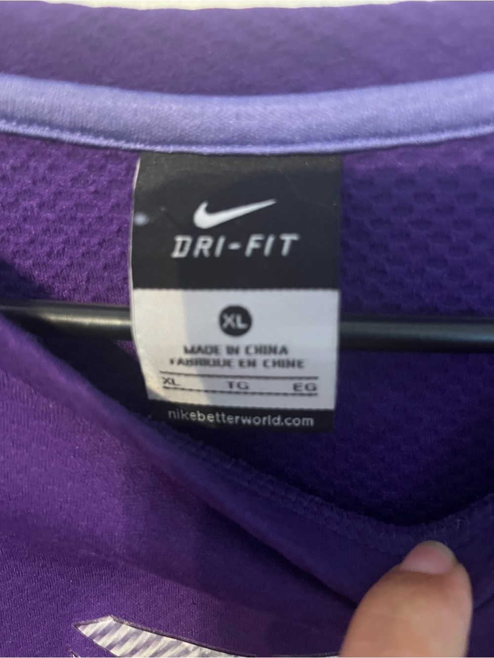 Kobe Bryant Nike Dri-FIT Purple & Black Long Sleeve Kobe Logo Shirt - Picture 3 of 4